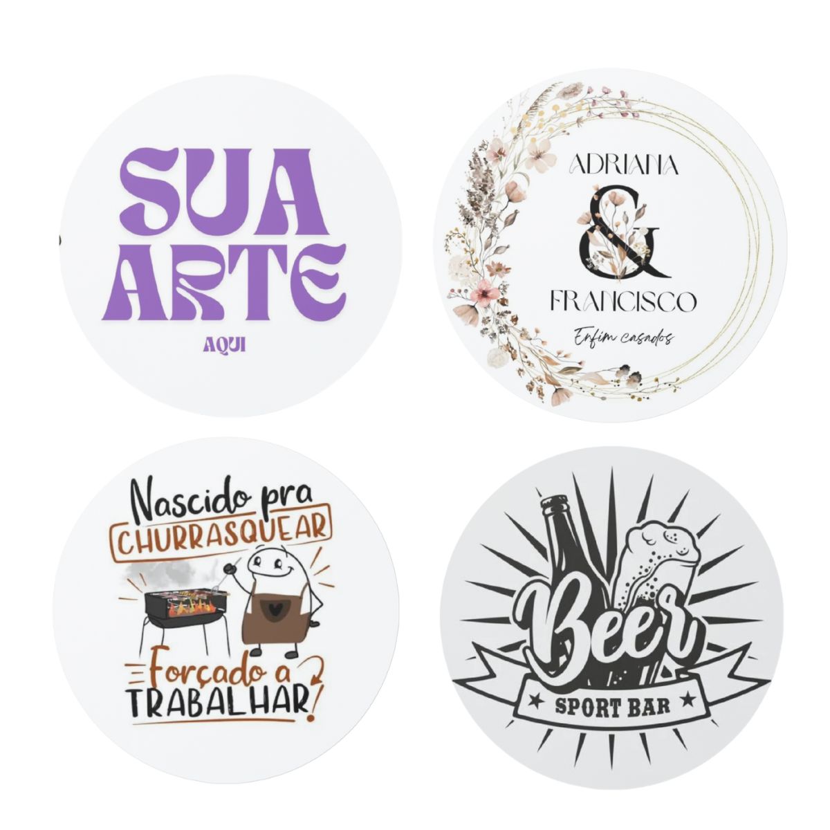 Modelos de porta-copos personalizados